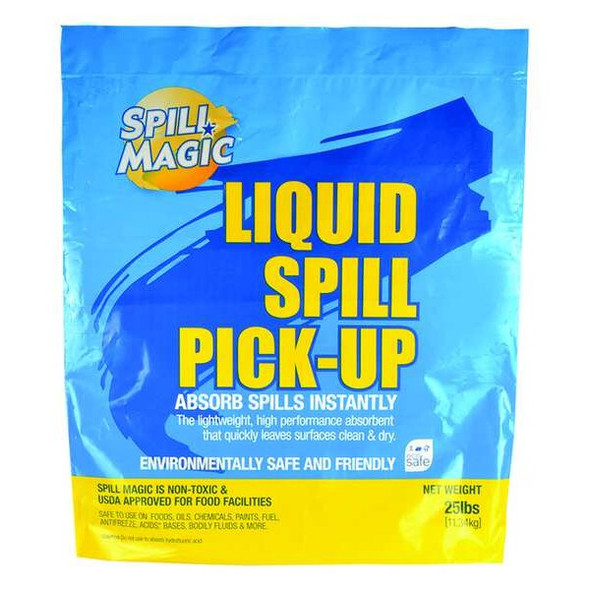 Spill Magic Loose Sorbent, 8 gal, Universal, White 97125