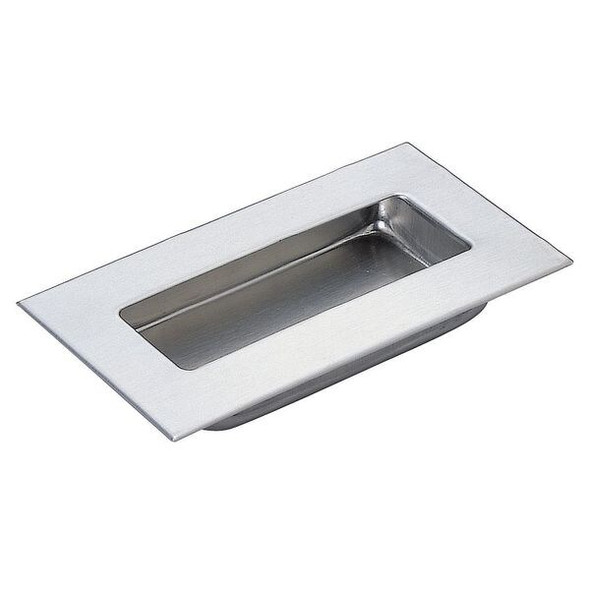 Recessed Pull Handle, Stainless Steel, Satin, Threaded Holes