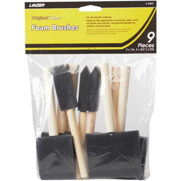 Linzer Project Select High Density Closed Foam Brush Set (9-Pack) A 8509 793961