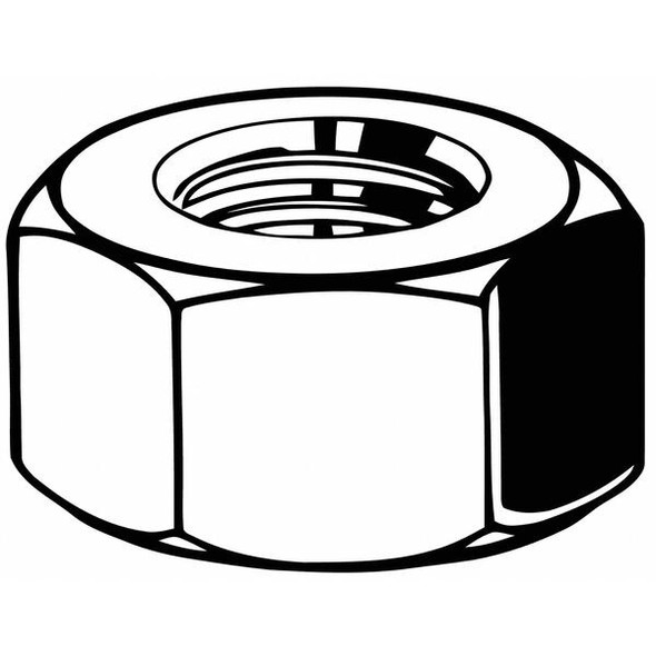Hex Nut, M24-3.00, Steel, Class 10, Zinc Yellow, 19 mm Ht, 10 PK