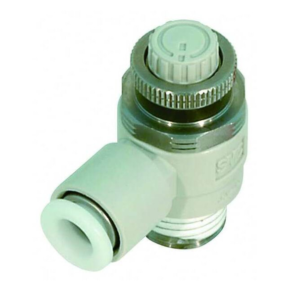 Smc Speed Control Valve,6mm Tube,1/8 In AS2201FG-01-06SA