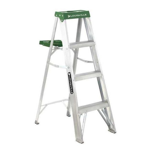 Louisville 4 ft Aluminum Stepladder, 225 lb Capacity AS4004