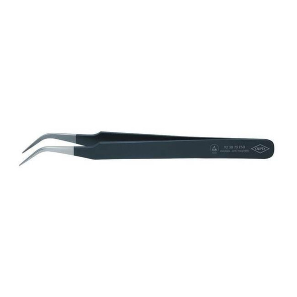 Knipex Precision Tweezers ESD, Bent Tip 92 38 75 ESD