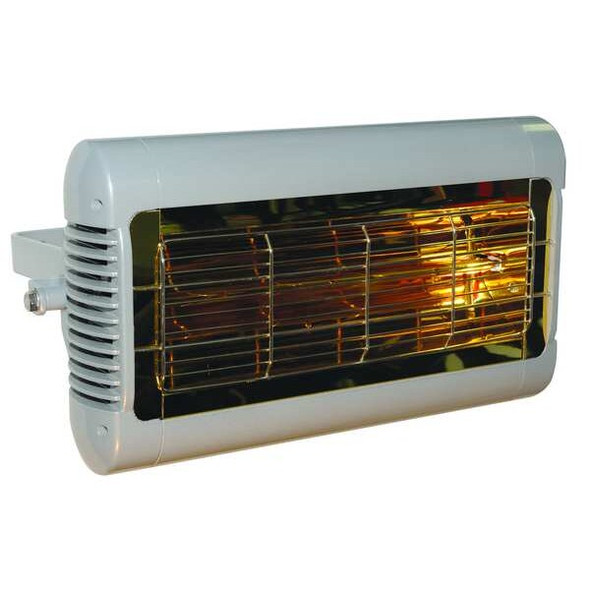 Electric Infrared Heater, 1 Phase, Aluminum, 5120 BtuH, 120V AC 1500 W