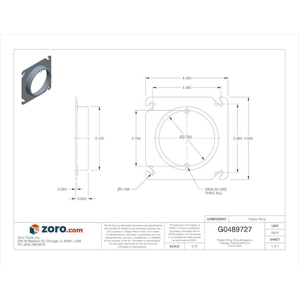 Raco Plaster Ring,4 in. 756