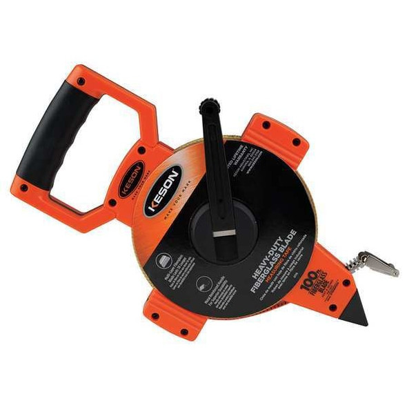 Keson 100 ft/30m Tape Measure, 1/2 in Blade OTR-18M-100