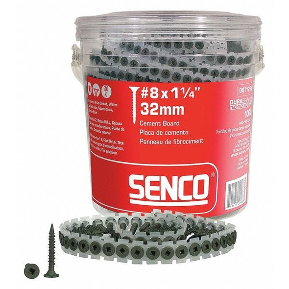 Senco Multi Screw,#8,Flat,Steel,1.25"L,PK1000 08T125W Senco Multi Screw,#8,Flat,Steel,1.25"L,PK1000 08T125W