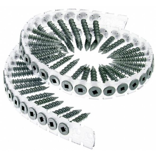 Senco Drywall Screw, #8 x 1-1/4 in, Steel, Flat Head Square Drive, 1000 PK 08T125W