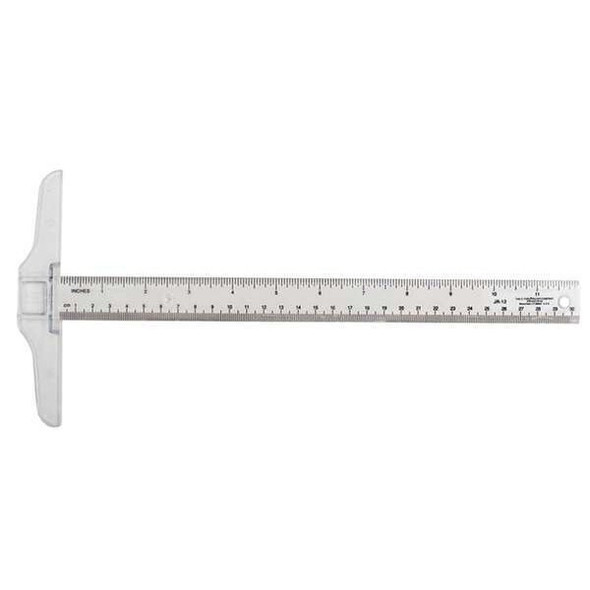 Westcott T-Square, Polystyrene, Transparent, 12in JR-12