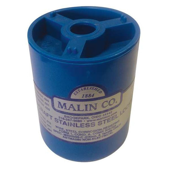 Malin Co Stainless Steel Lockwire,Canister,0.041 Dia,221 ft. 34-0410-1BLC