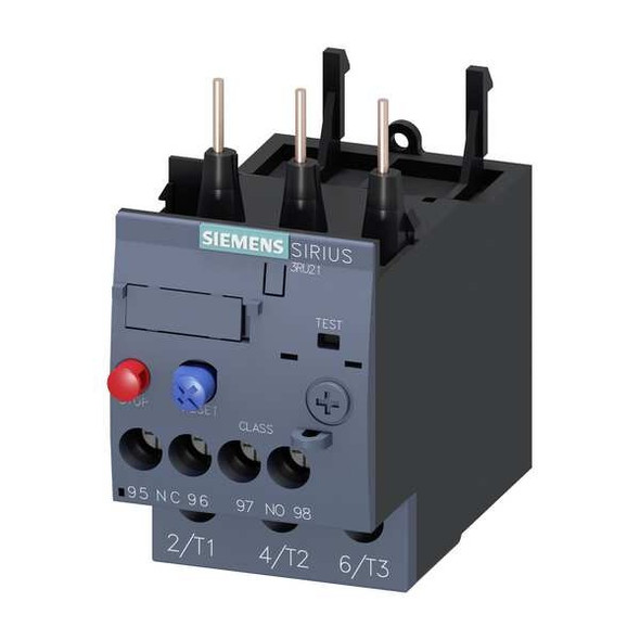 Siemens OverloadRelay, IEC, Thermal, Auto/Manual 3RU21264DB0 Siemens OverloadRelay, IEC, Thermal, Auto/Manual 3RU21264DB0