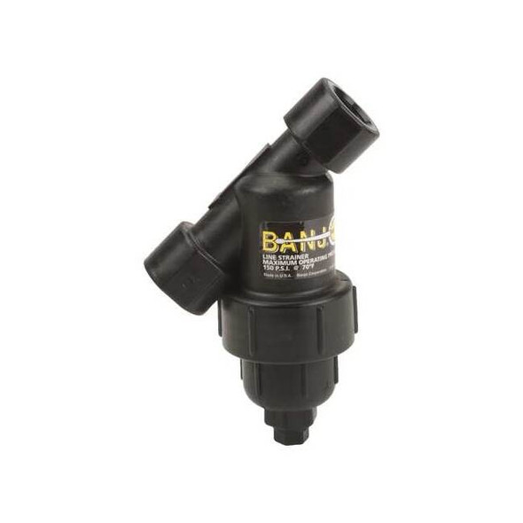 Banjo Y Strainer, 1/2" Pipe, FNPT x FNPT, Polypropylene, 150 psi LS050-80