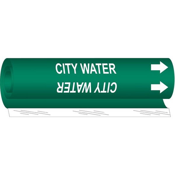 Brady Pipe Marker,City Water,9 in H,8 in W 5655-I
