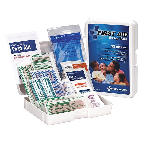 First Aid Kit and Housing, Plastic 51 Components, 10 People Served