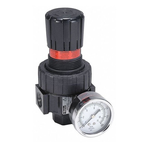 Parker Air Regulator,1/4 In. NPT,53 cfm,250 psi 06R118AC