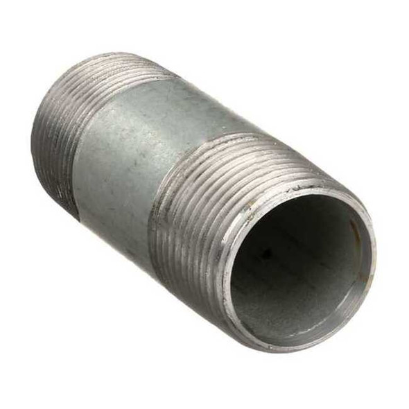 2-1/2" MNPT x 5" TBE Galvanized Steel Pipe Nipple Sch 40