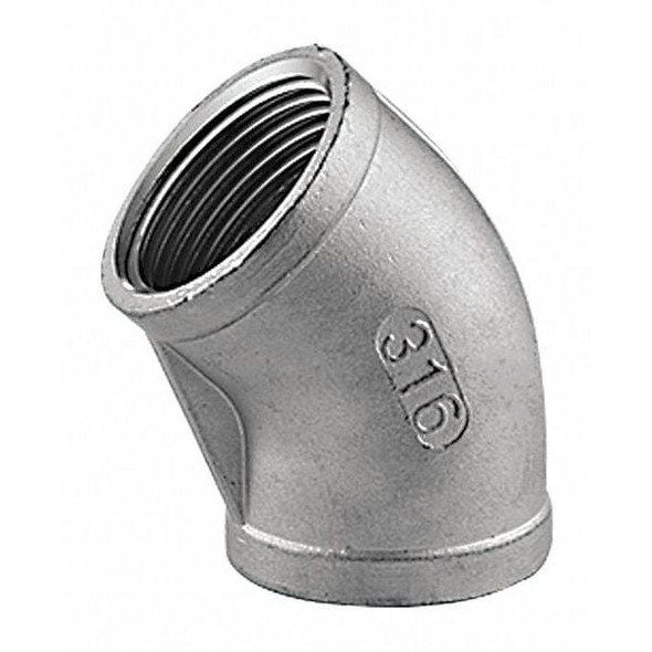 Manufacturer Varies 3/8" FNPT 316 SS 45 Degree Elbow 604E111N038