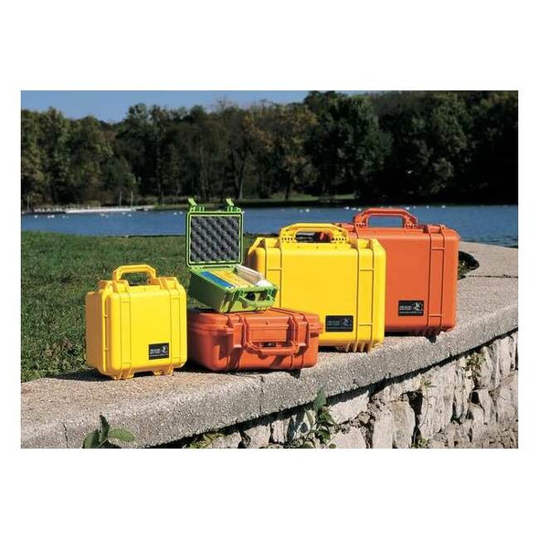 Pelican Case,13-3/8 In Lx11-5/8 InWx6 InD,Yellow 1400