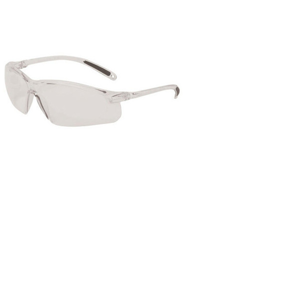 A700 Series Safety Glasses, Clear Lens, Polycarbonate, Hard Coat, Clear Frame