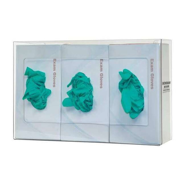 Glove Dispenser, PETG, Holds (3) Boxes ,Clear ,10-1/8 in H x 16 in W x 4 in D