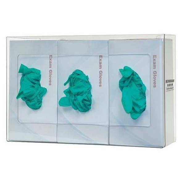 Glove Dispenser, PETG, Holds (3) Boxes ,Clear ,10-1-8 in H x 16 in W x 4 in D  GP-015