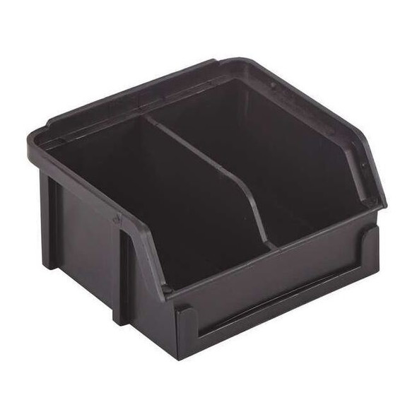Hang & Stack Storage Bin, Plastic, Black, 2 in H, 4 in W, 3 1/2 in L