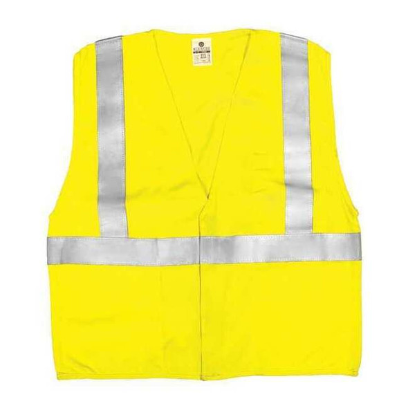 Kishigo 5XL Class 2 Flame Resistant High Visibility Vest, Lime AFM300-5X