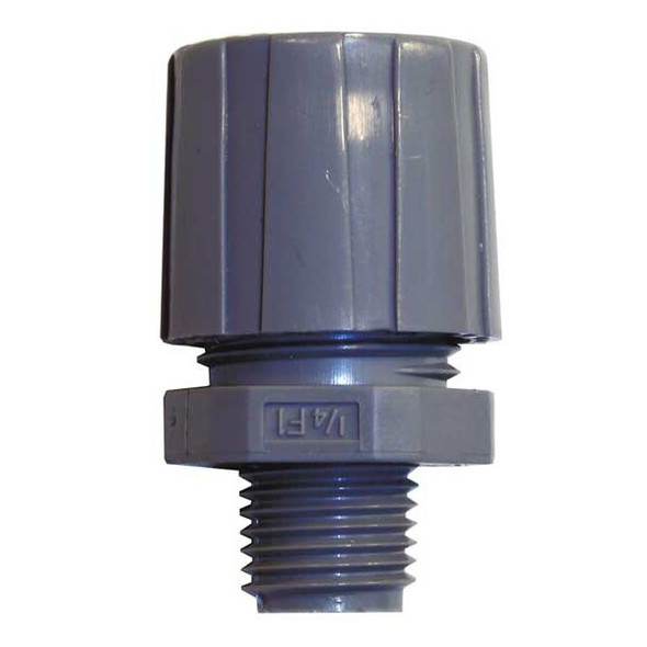 Hubbell Wiring Device-Kellems Cord Connector,1/4 in.,Straight,Gray SHC1003CR