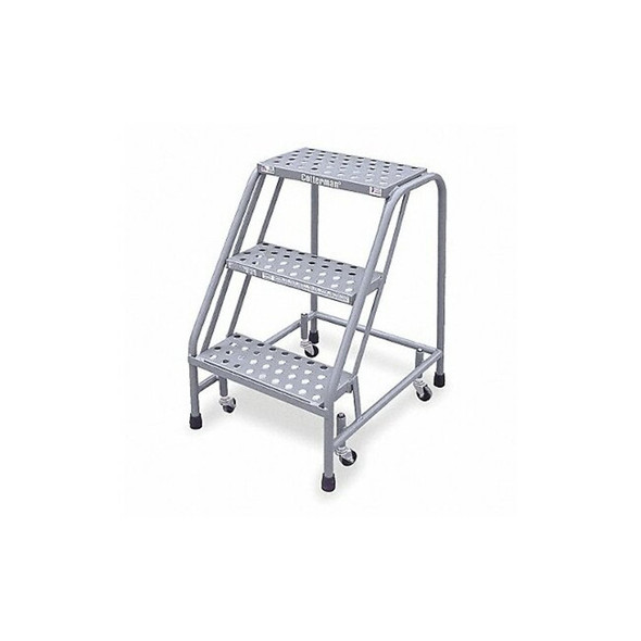 30 in H Steel Rolling Step, 3 Steps, 450 lb Load Capacity