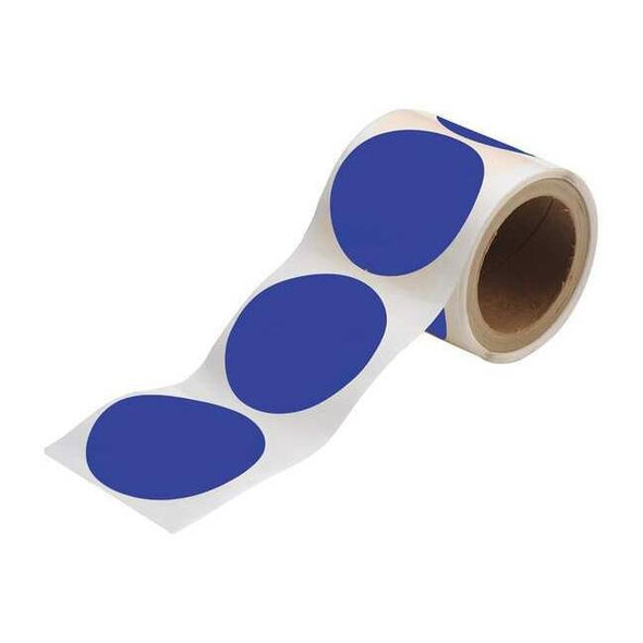 Floor Marking Tape, Polyester, No Legend, Blue, 2" W., 8 mil Thickness, 350 PK