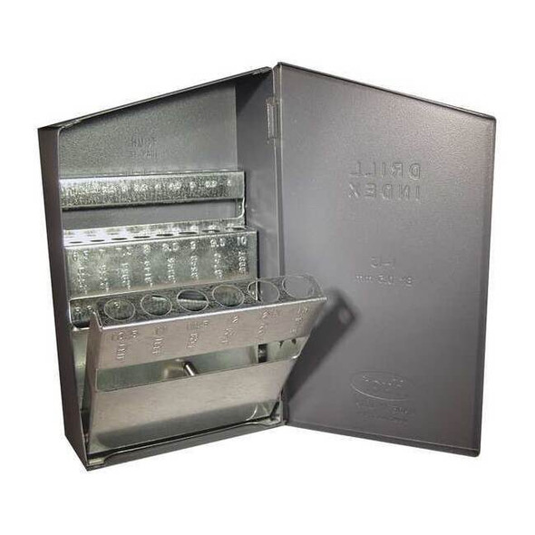 Huot Drill Bit Case,Jobber Length,Steel 11150