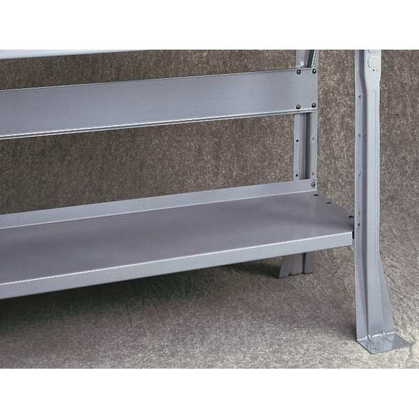 Tennsco Lower Shelf,48 W x 14 D x 1 in. H,Gray S-48