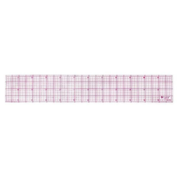 Westcott Ruler, Plastic, Lined, 16ths, 12in, Transprnt B-70