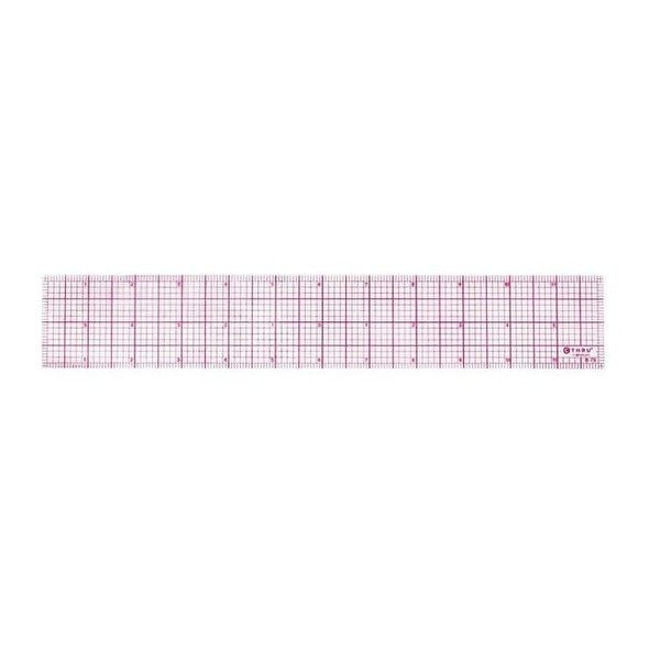 Westcott Ruler,Plastic,Lined,16ths,12in,Transprnt B-70