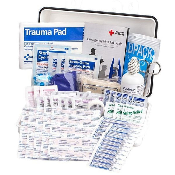 American Red Cross First Aid Kit and Housing, Plastic 107 Components, 25 People Served 711123