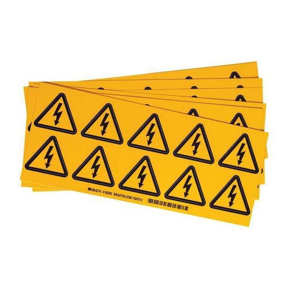 Brady Warning Label,2 In. H,2 In. W,PK10 60202