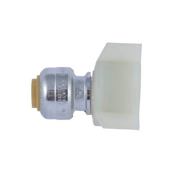 Sharkbite Push-Fit Adapter Fitting, 1/4 in Tube Size, Brass, Brass U3525LFA