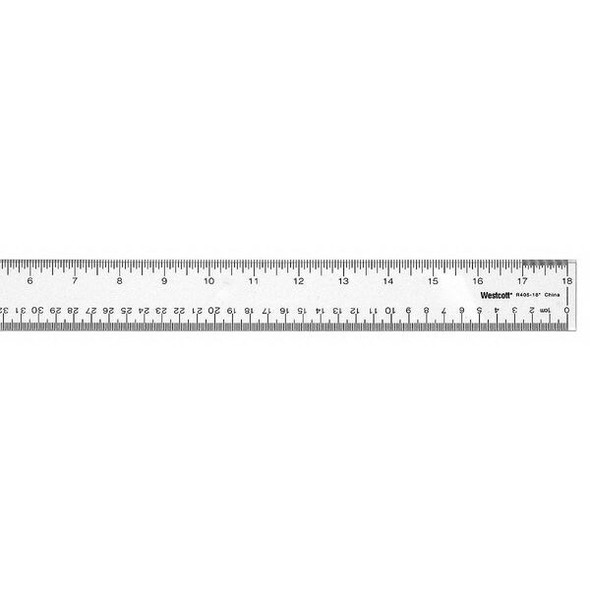 Westcott Ruler,18 Inch,Clear Acrylic 10564