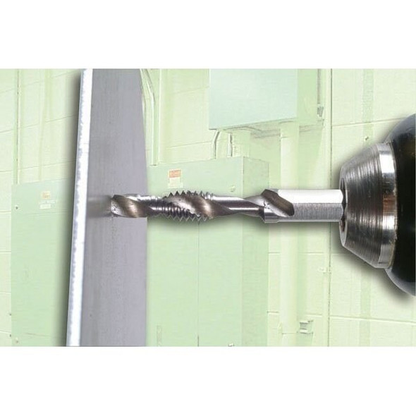 Drill/Tap/Countersink, No. 8-32 Thread Size, 2 1/32 in Overall Length