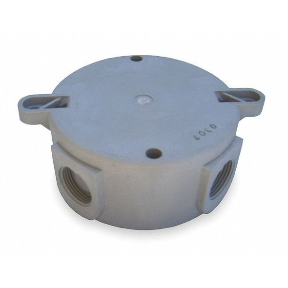 Hubbell Killark HazLocCeilngBox,4 3/4"L,4 3/4"W,2"H,Gray NV2XG