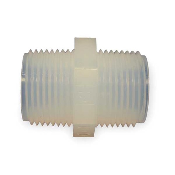 Parker Nipple,1/4 In,NPT,PFA PN-4-P