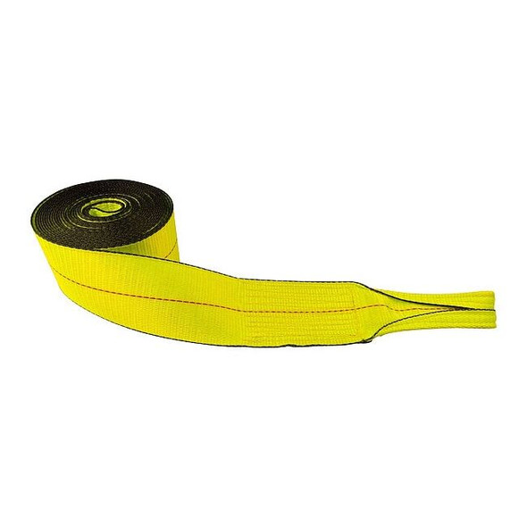 Lift-All Winch Strap, Winch, 27 ft. x 4 In., 5000 lb, Color: Yellow 61217