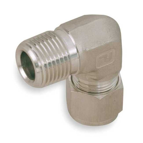 Parker 1/4" x 3/8" A-LOK x MNPT SS Male 90 Degree Elbow 6MSEL4N-316
