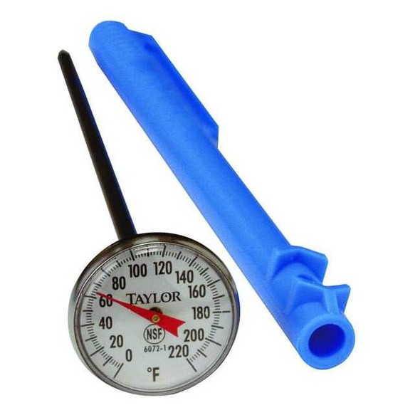 Taylor 6" Analog Mechanical Food Service Thermometer with 0 to 220 (F) 6072N