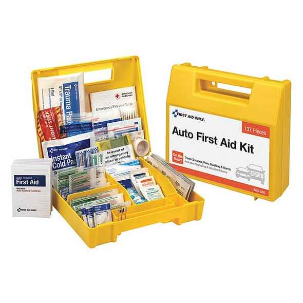 First Aid Only First Aid Kit w/House,137pcs,2.5x8",YLW FAO-340/LAB07 First Aid Only First Aid Kit w/House,137pcs,2.5x8",YLW FAO-340/LAB07