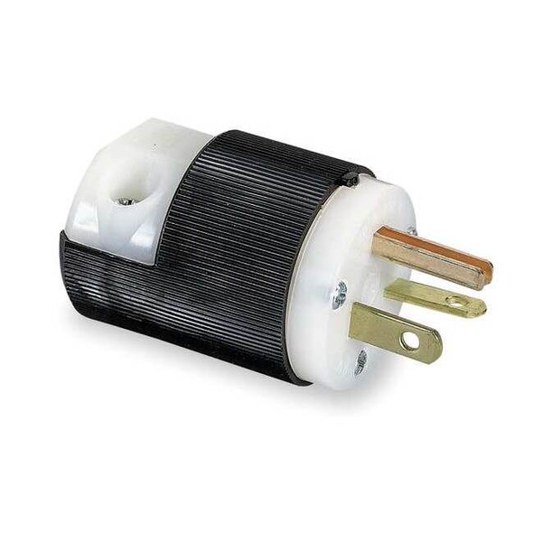 Straight Blade Plug, 6-20P, 20 A, 250V AC, 2 Pole, Screw Terminals, Grounded