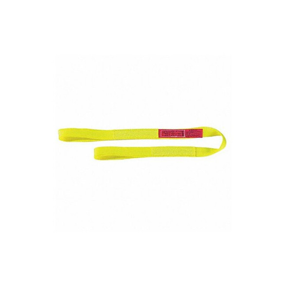 Lift-All Web Sling, Type 3, 10 ft L, 1 in W, Nylon, Yellow EE1601NFX10