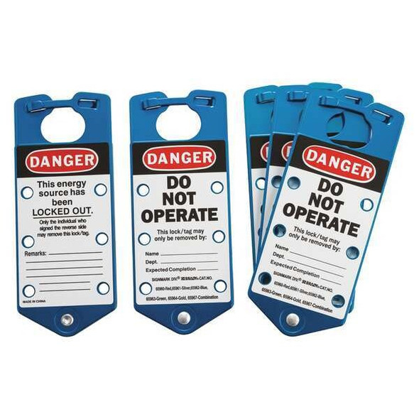Brady Labeled Lockout Hasp,Snap-On,6 Lock,PK5 22075-B Brady Labeled Lockout Hasp,Snap-On,6 Lock,PK5 22075-B