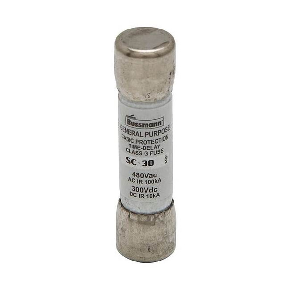 UL Class Fuse, G Class, Time-Delay, 30A, 480V AC, Non-Indicating