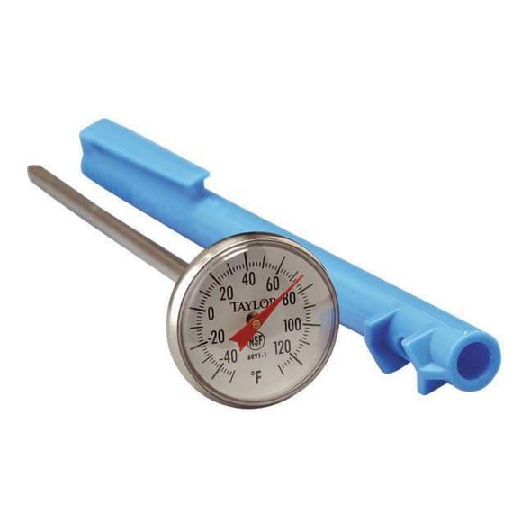 Taylor Dial Thermometer,-40 to 120 deg. F Range 6091N